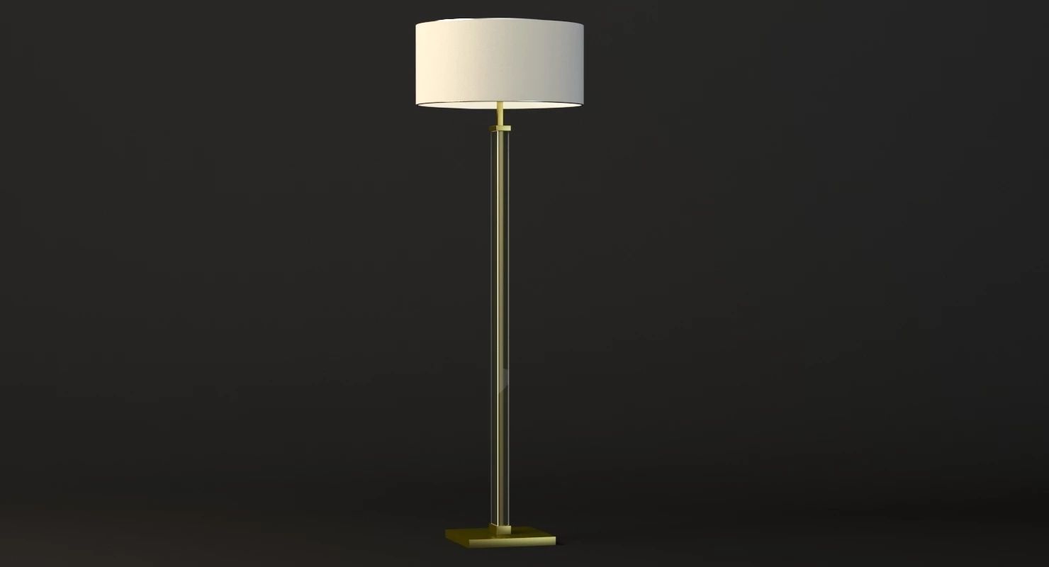 Restoration Hardware Juneau Sculptural Lounge Floor Lamp Shade 3D model_12