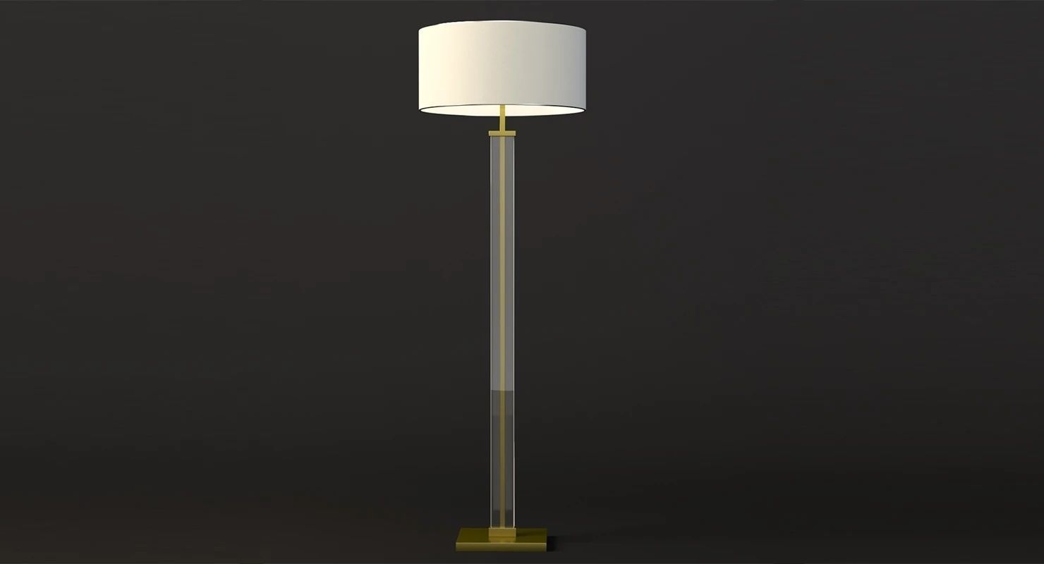 Restoration Hardware Juneau Sculptural Lounge Floor Lamp Shade 3D model_30