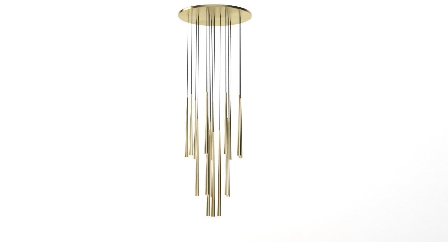 Restoration Hardware Aquitaine Round Contemporary Chandelier 3D model_5