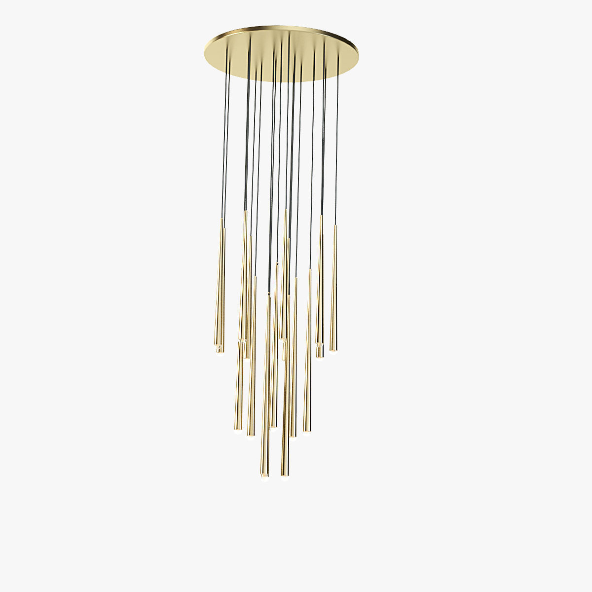 Restoration Hardware Aquitaine Round Contemporary Chandelier 3D model_1