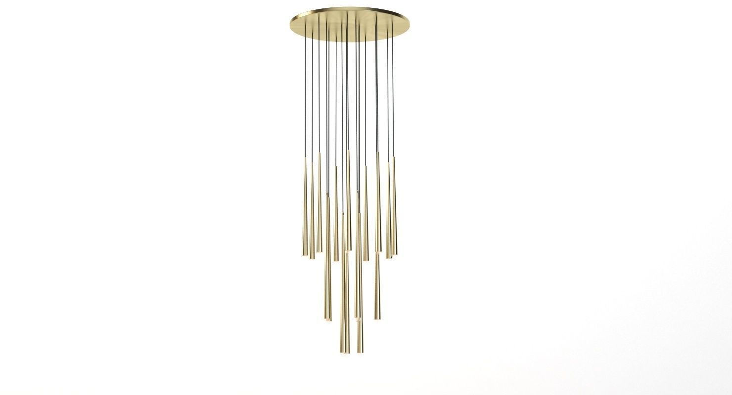 Restoration Hardware Aquitaine Round Contemporary Chandelier 3D model_21