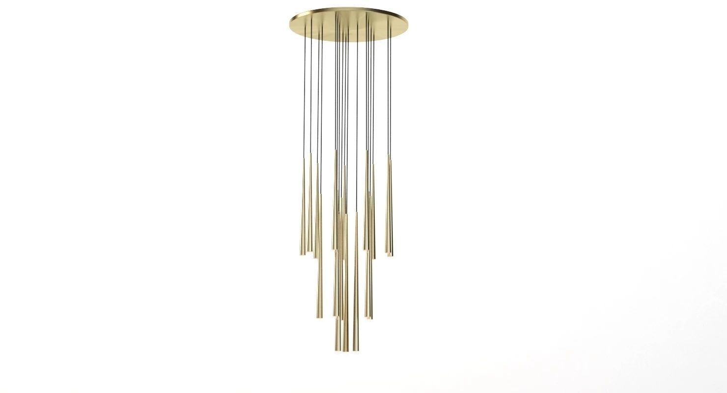 Restoration Hardware Aquitaine Round Contemporary Chandelier 3D model_27
