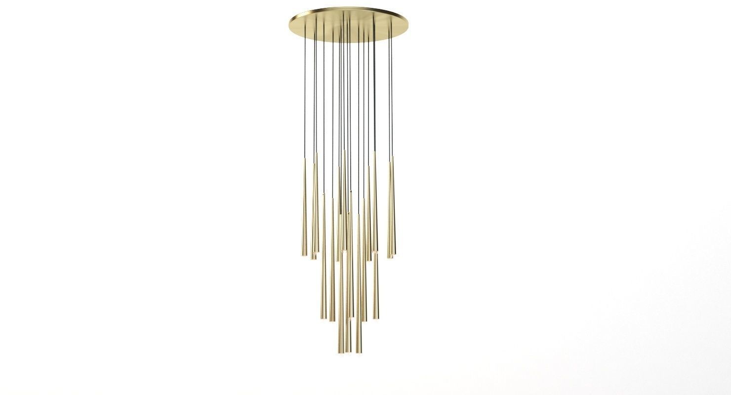 Restoration Hardware Aquitaine Round Contemporary Chandelier 3D model_15