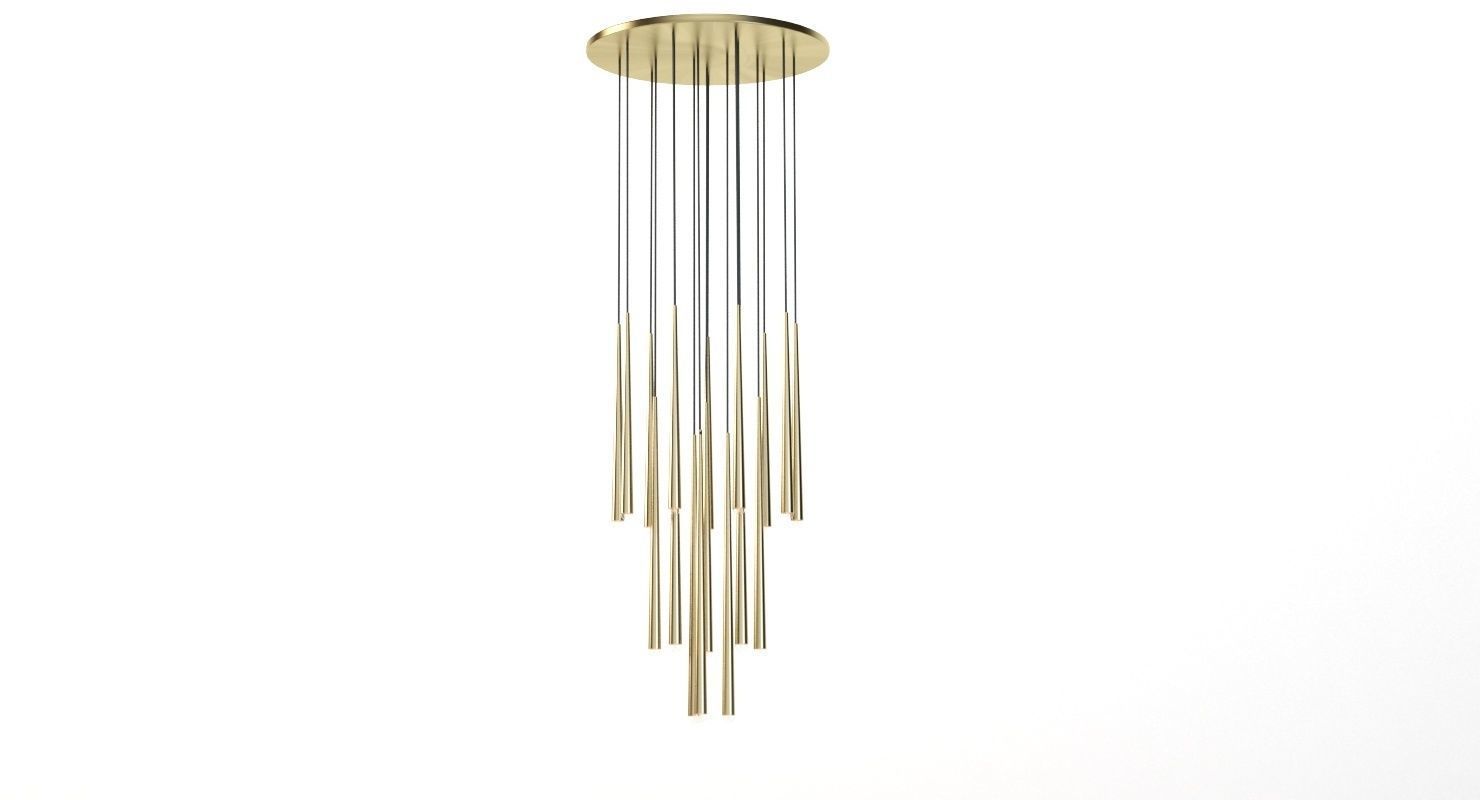 Restoration Hardware Aquitaine Round Contemporary Chandelier 3D model_22