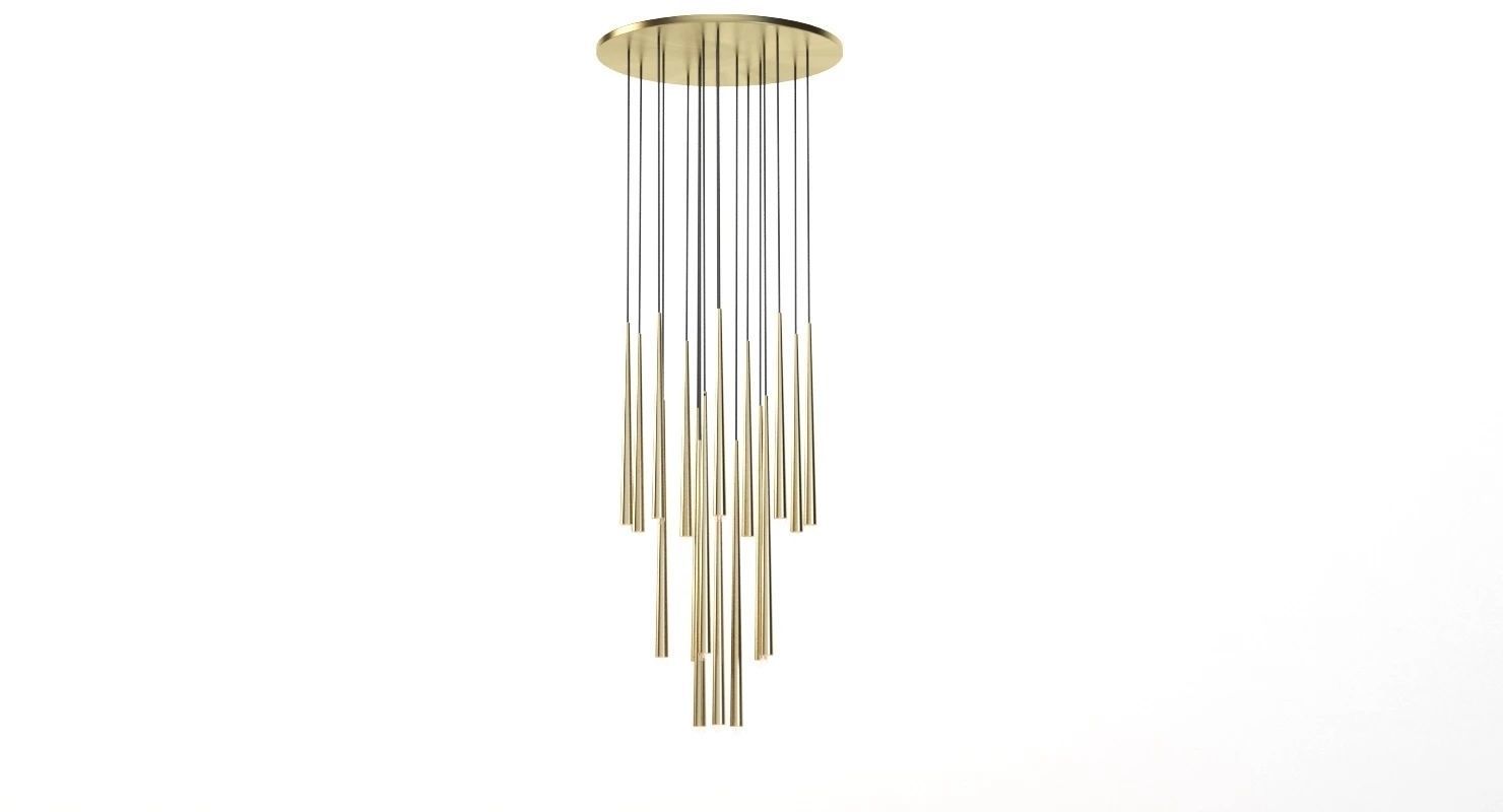 Restoration Hardware Aquitaine Round Contemporary Chandelier 3D model_23