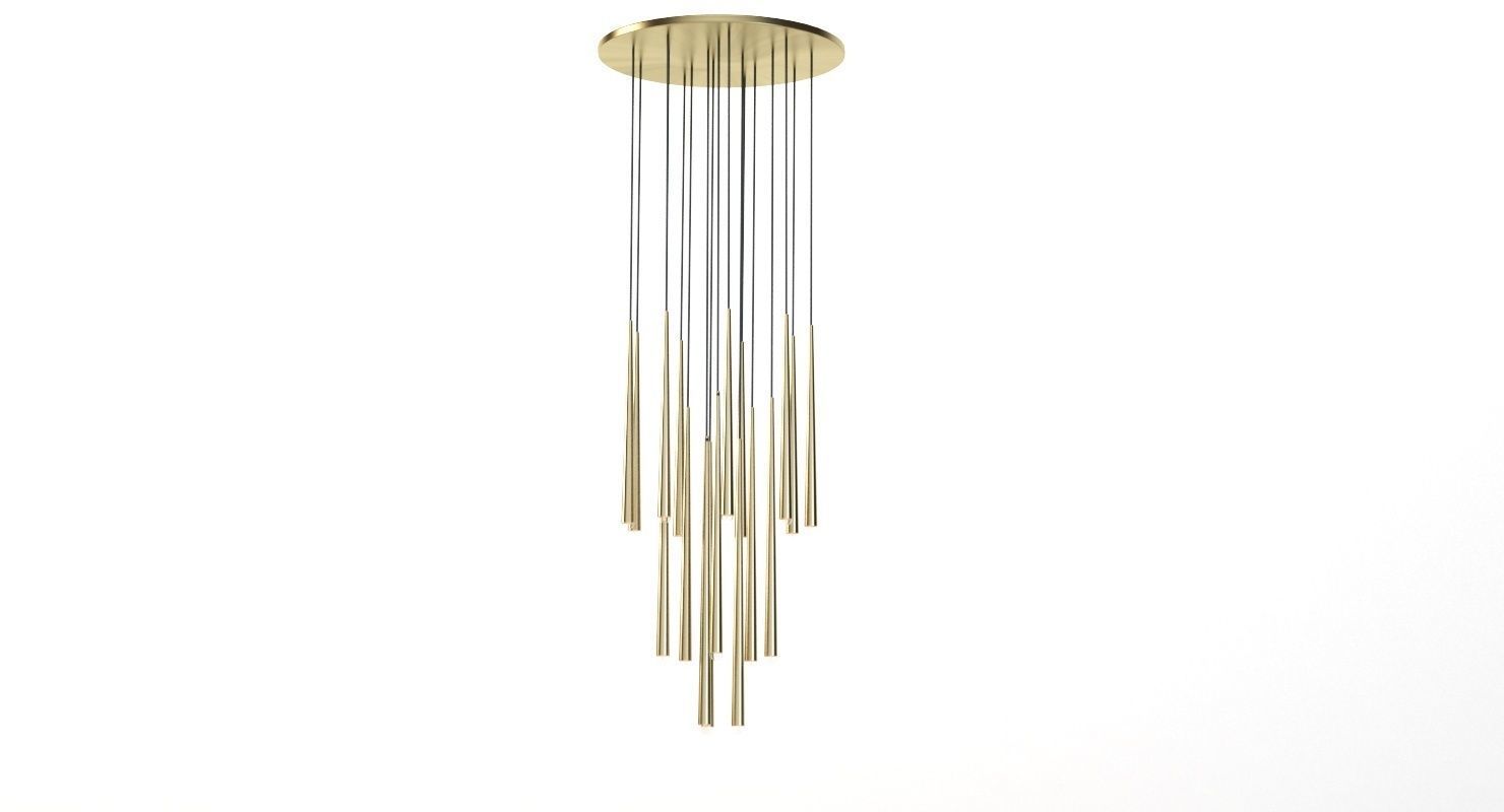 Restoration Hardware Aquitaine Round Contemporary Chandelier 3D model_6