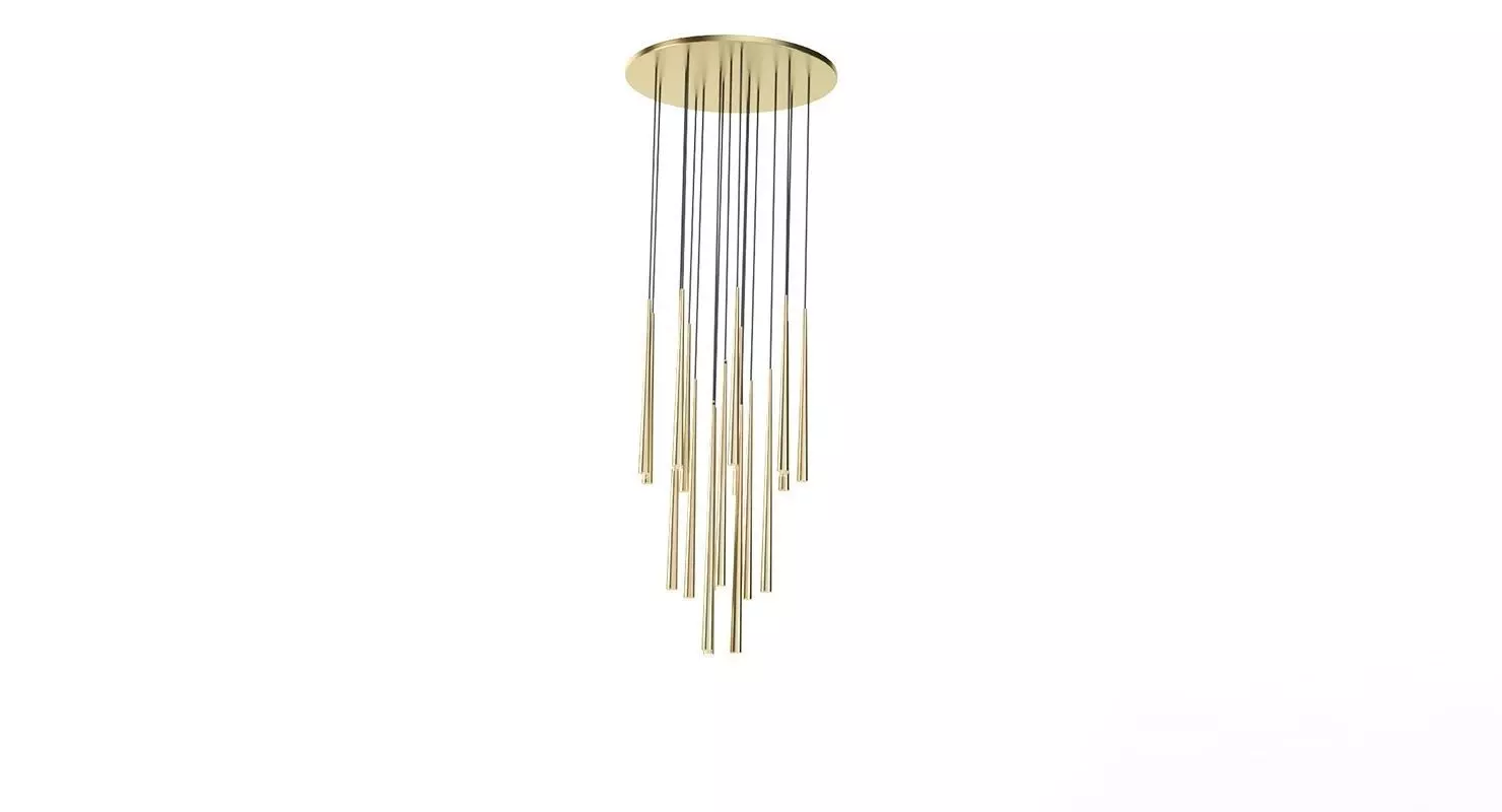 Restoration Hardware Aquitaine Round Contemporary Chandelier 3D model_0
