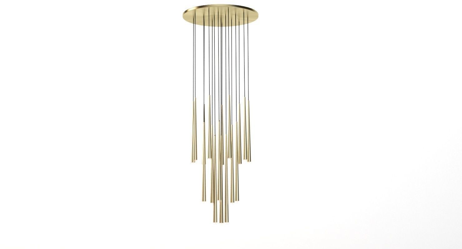 Restoration Hardware Aquitaine Round Contemporary Chandelier 3D model_20