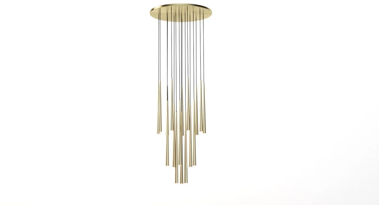 Restoration Hardware Aquitaine Round Contemporary Chandelier 3D model_19