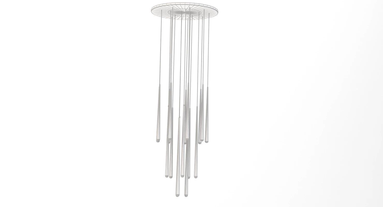 Restoration Hardware Aquitaine Round Contemporary Chandelier 3D model_3