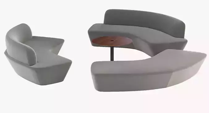 Q6 Modular Seating Element Sofa by Davis