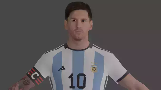 Lionel Messi Argentina Without Rig Low-poly 3D model