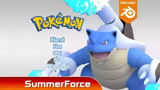Mega Blastoise - Pokemon 3D model