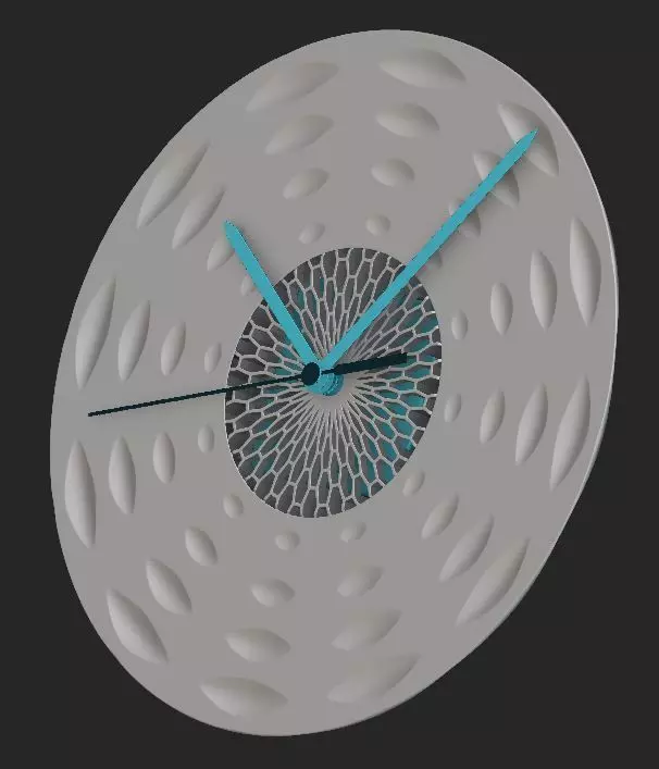 Latticed Clock Design Free 3D model