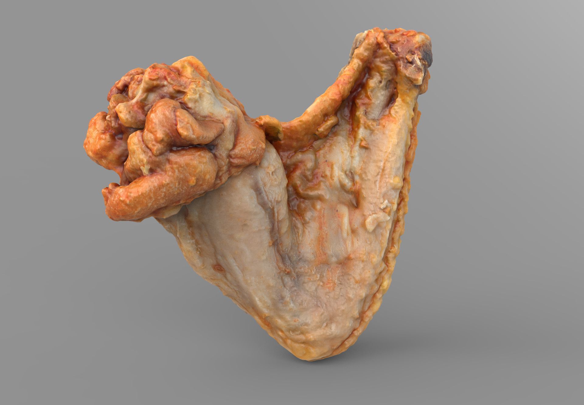 Chicken wing Low-poly 3D model_3
