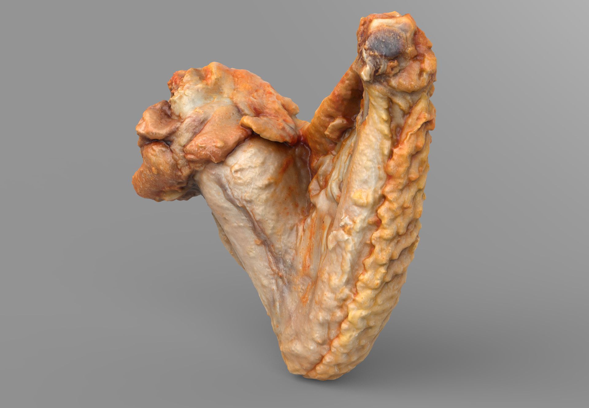 Chicken wing Low-poly 3D model_4
