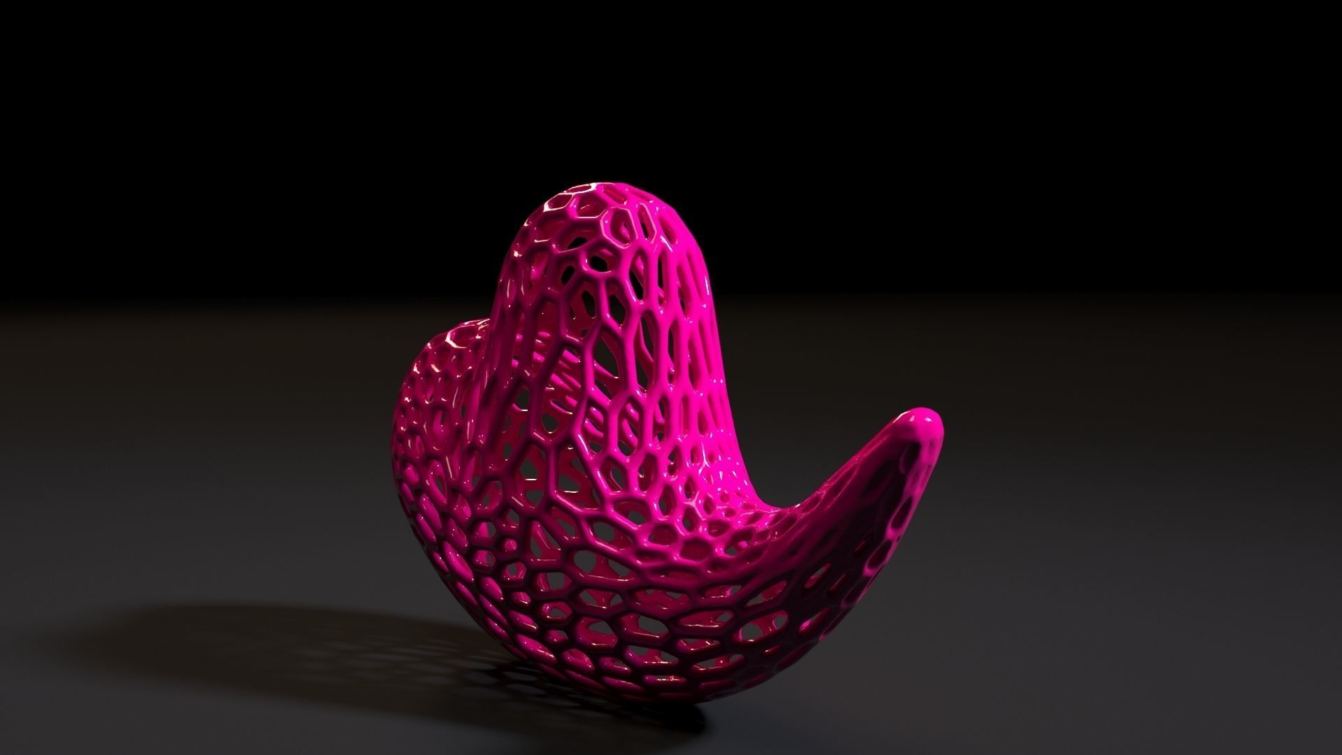 Heart sculpture 3D print model_4