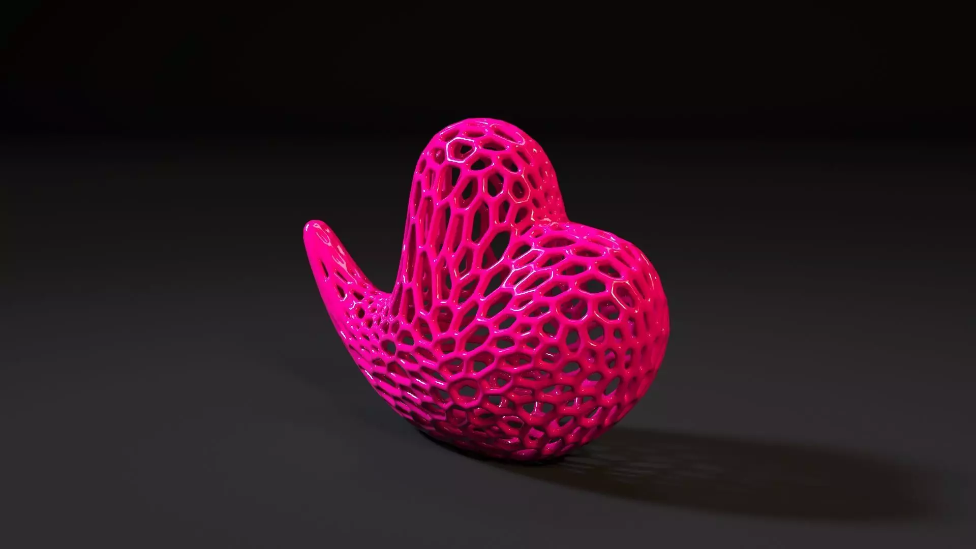 Heart sculpture 3D print model_0