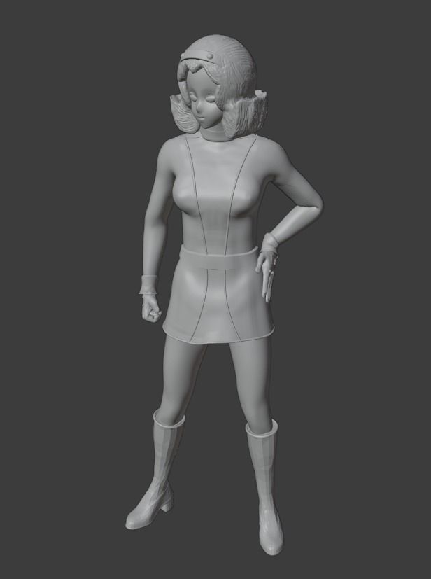 Miwa pilot of Big Shooter Jeeg Steel robot 3D print model_1