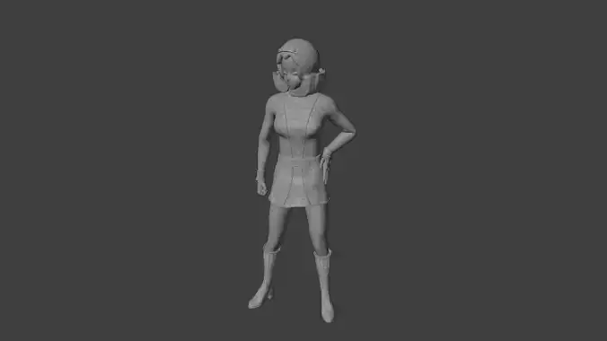 Miwa pilot of Big Shooter Jeeg Steel robot 3D print model