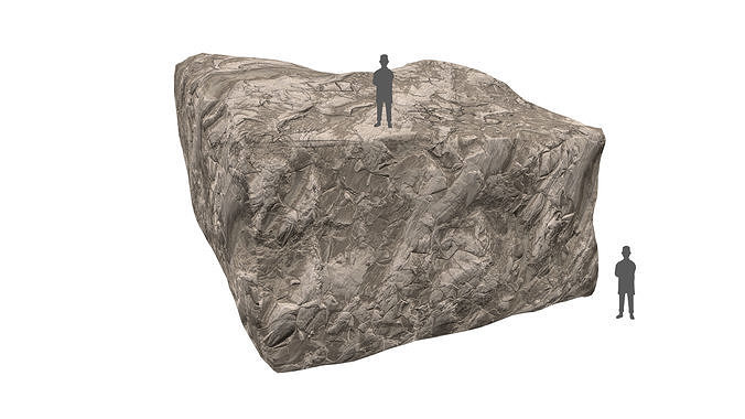 Cliff Rock 3D Model AR VR PBR Low-poly 3D model