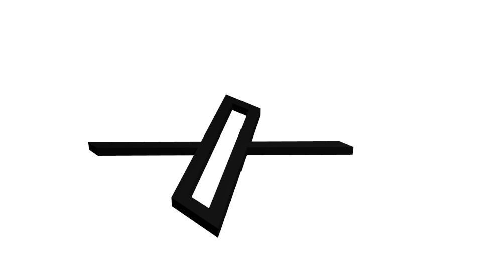 X Logo twitter Elon  Low-poly 3D model_2