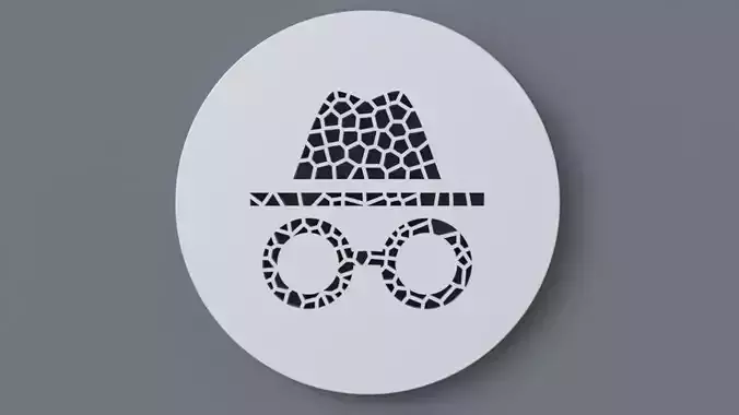 Voronoi Incognito mode icon design