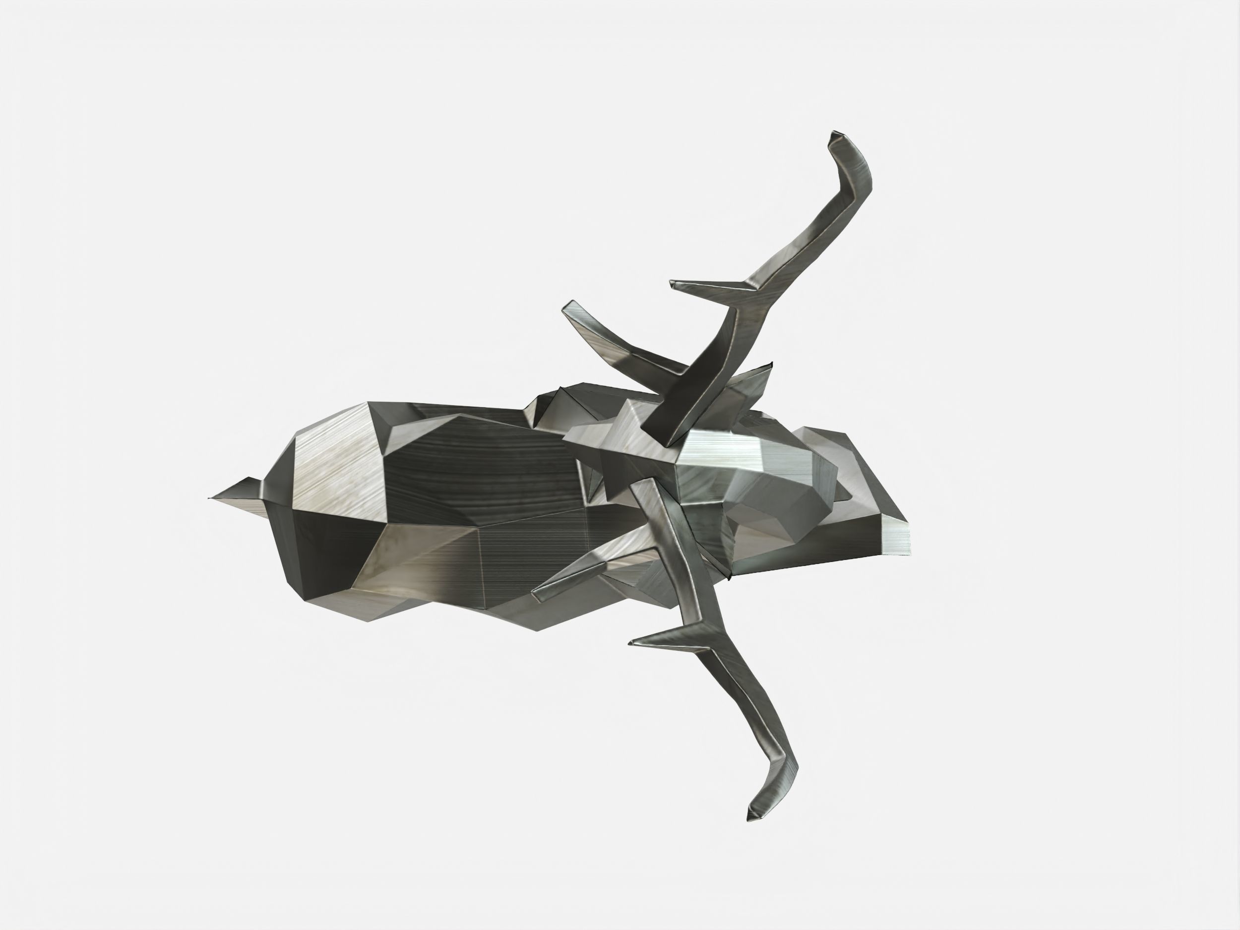 Reindeer 3D print model metal deer sculpture 3D print model_7