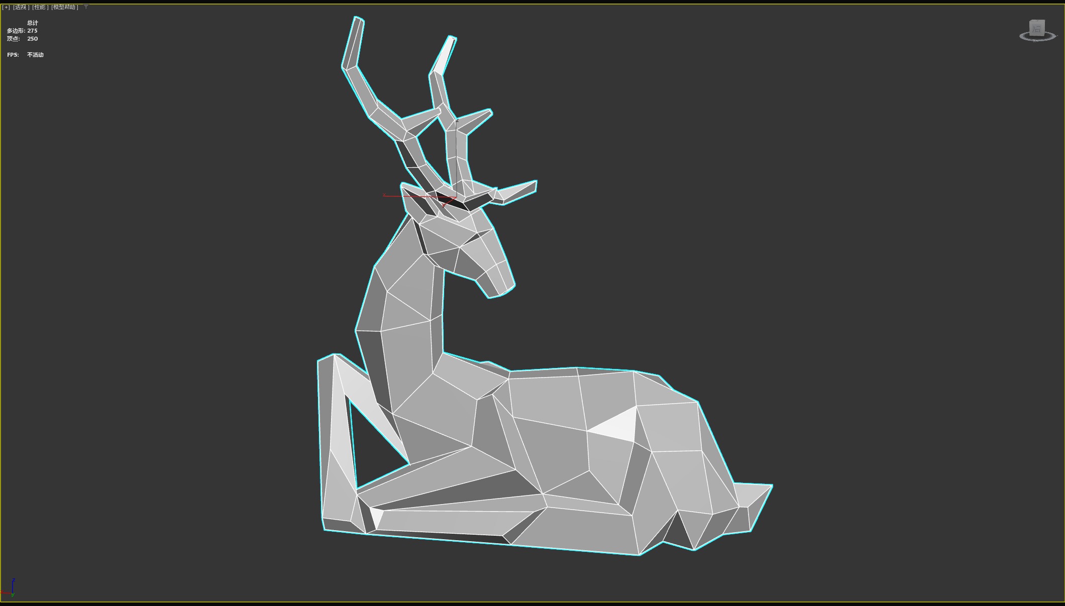 Reindeer 3D print model metal deer sculpture 3D print model_10