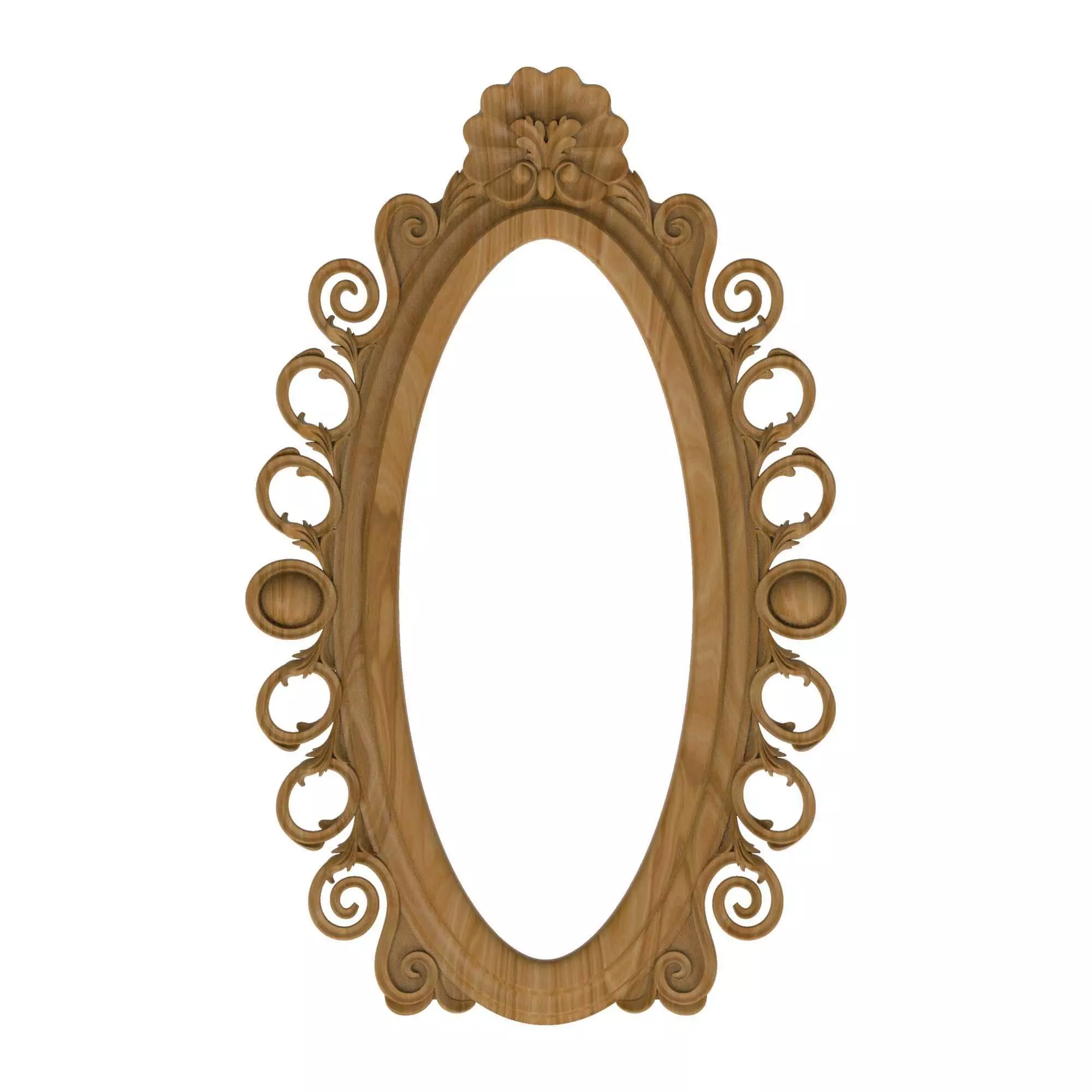 Carved picture frame STL 3D model_0