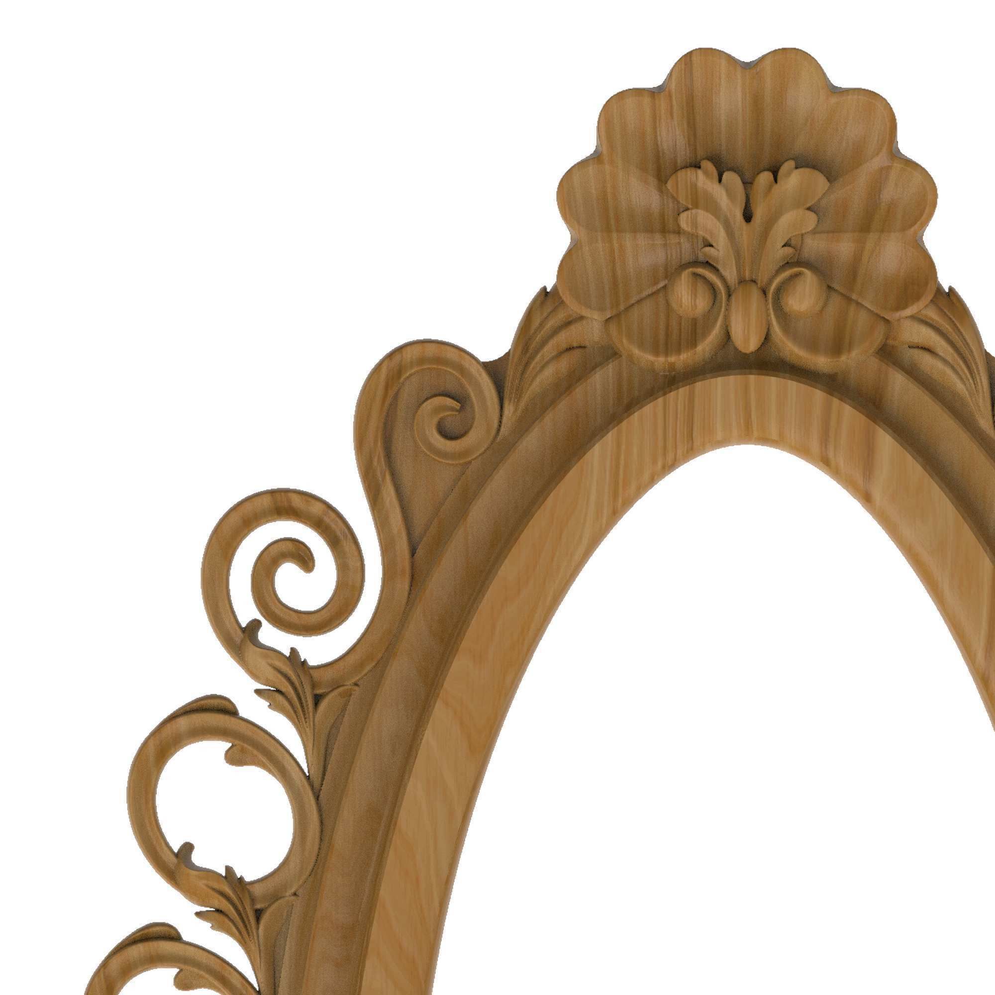 Carved picture frame STL 3D model_1