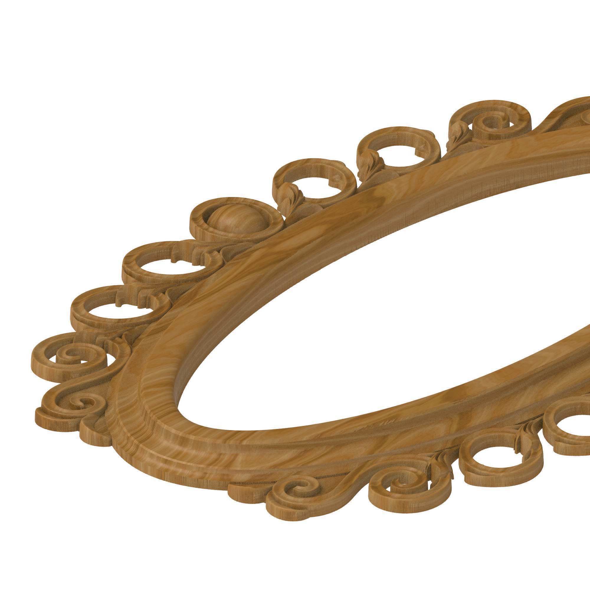 Carved picture frame STL 3D model_2
