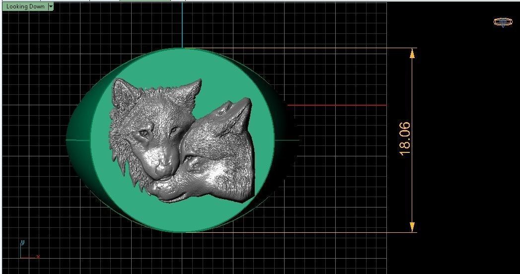 Wolf Ring 3D print model_5