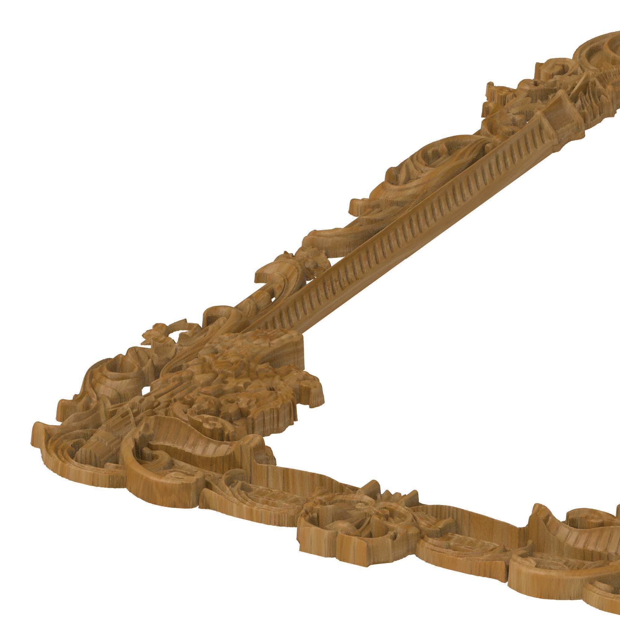 Carved picture frame STL 3D model_3