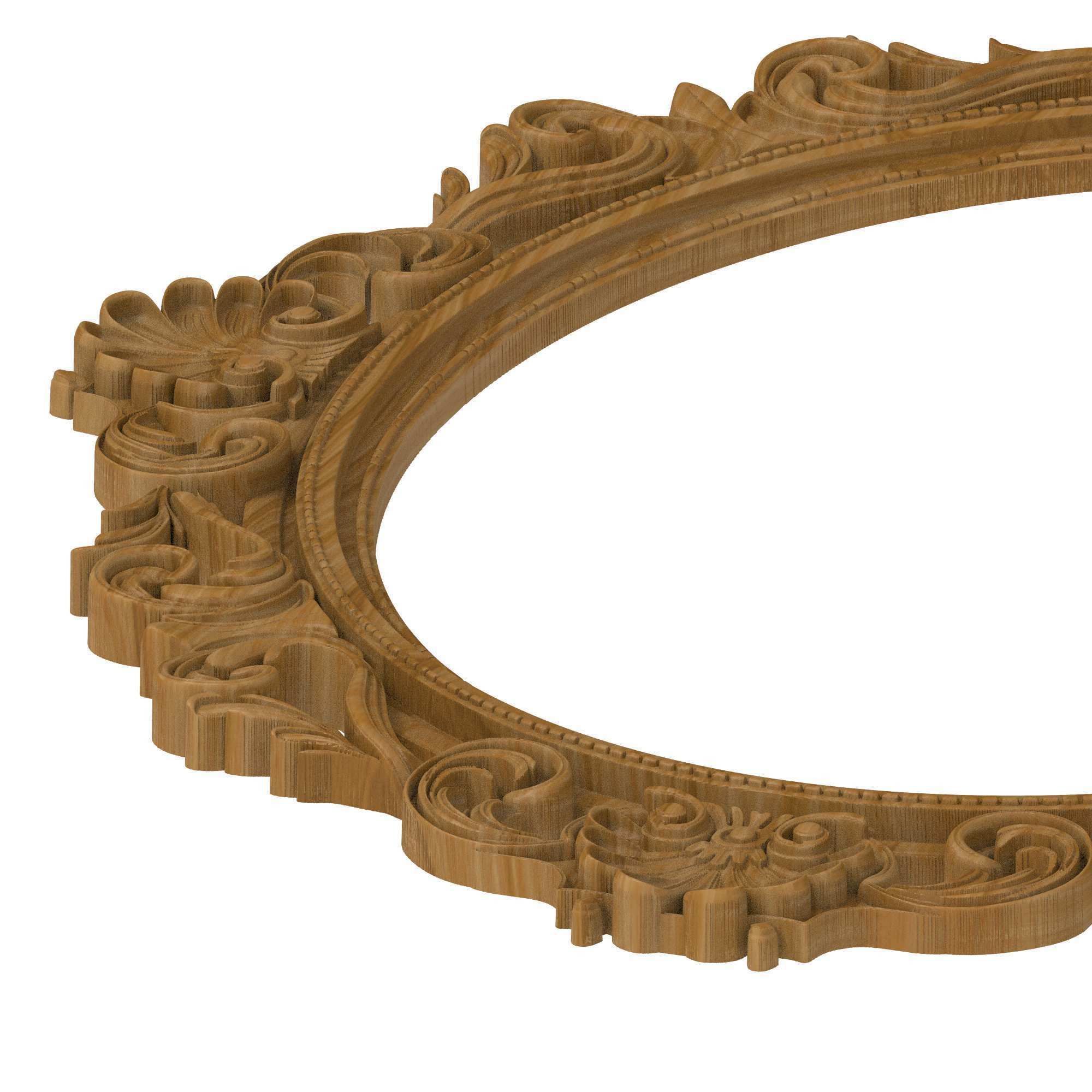 Carved picture frame STL 3D model_2