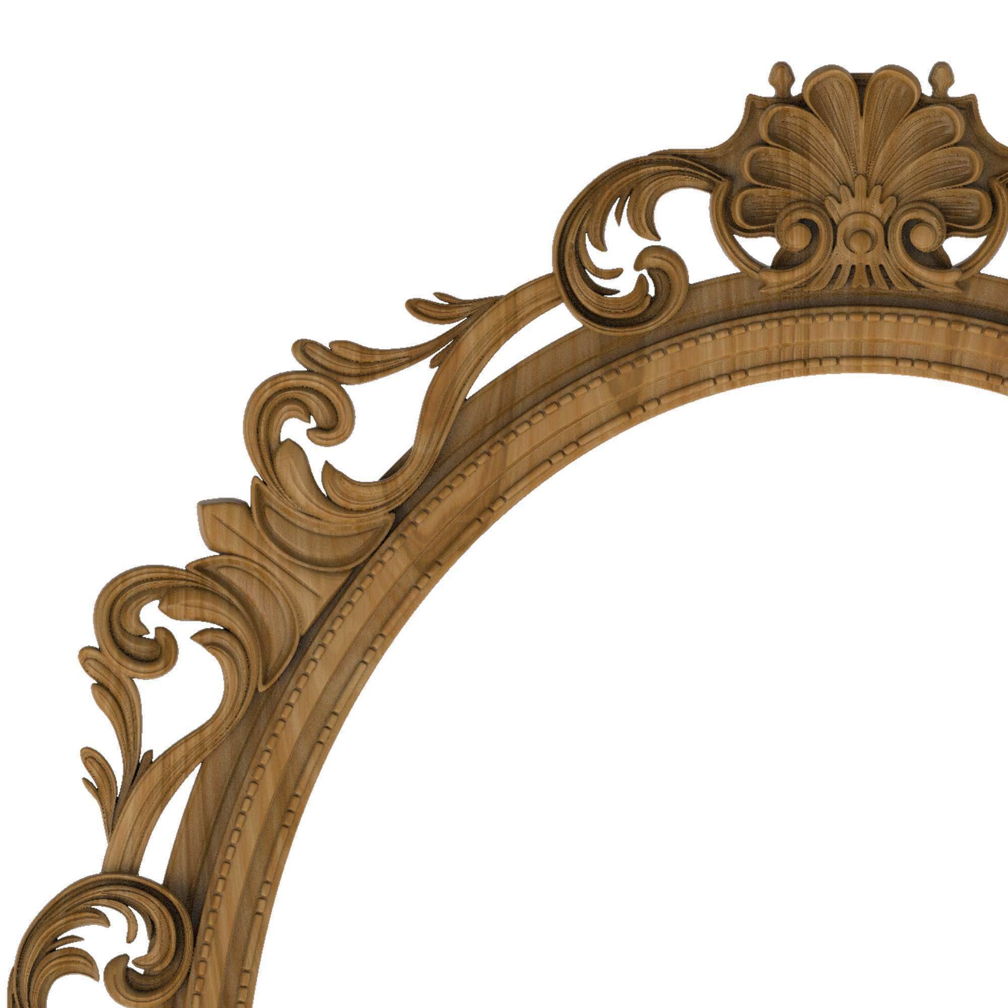 Carved picture frame STL 3D model_1