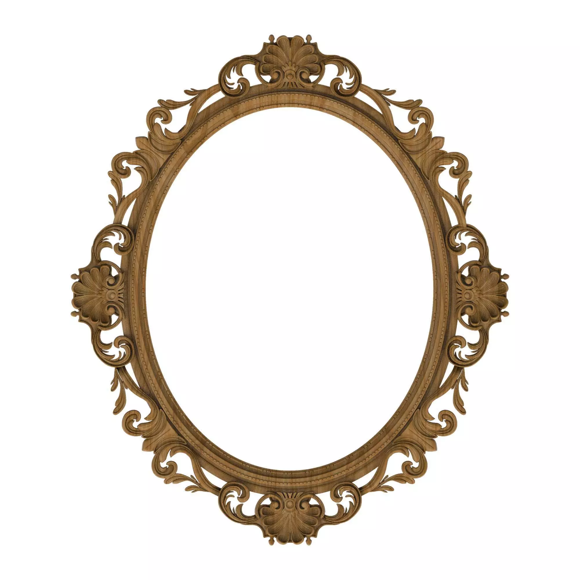 Carved picture frame STL 3D model_0