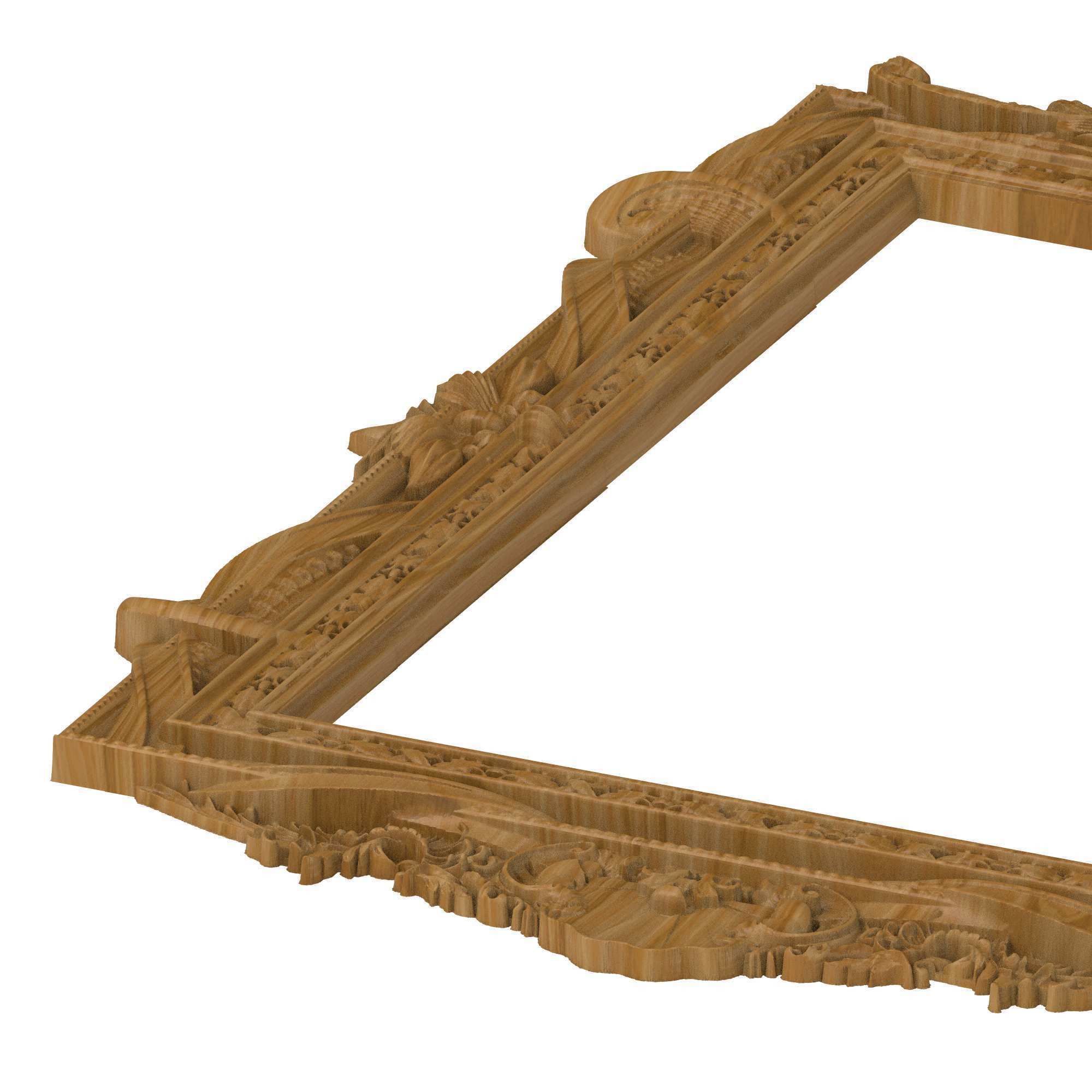 Carved picture frame STL 3D model_2