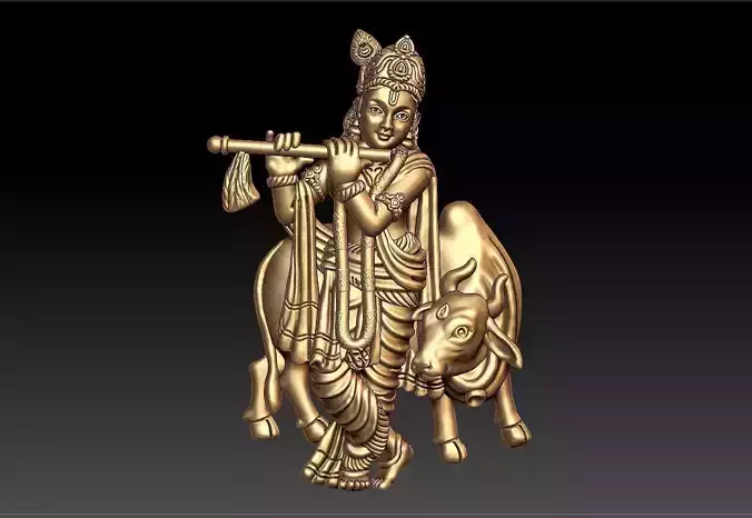 KIRSHNA WITH COW PENDENT