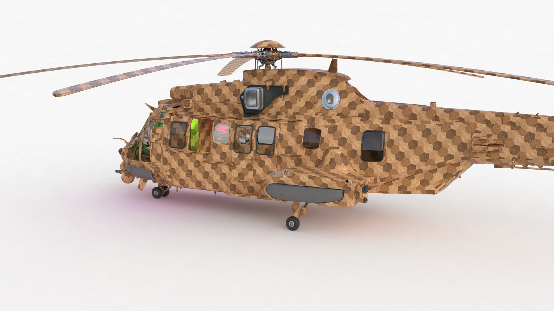 Eurocopter EC 725 Toy Wood 3D model_58