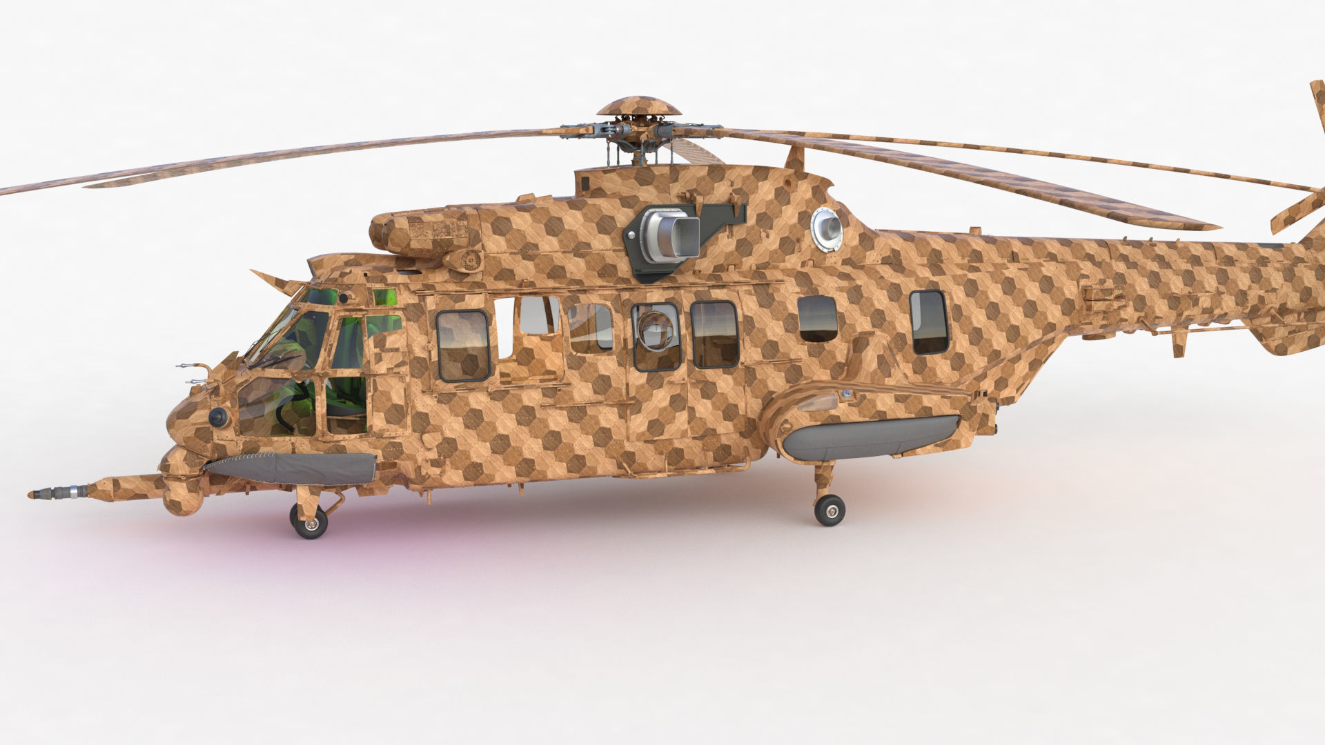 Eurocopter EC 725 Toy Wood 3D model_62