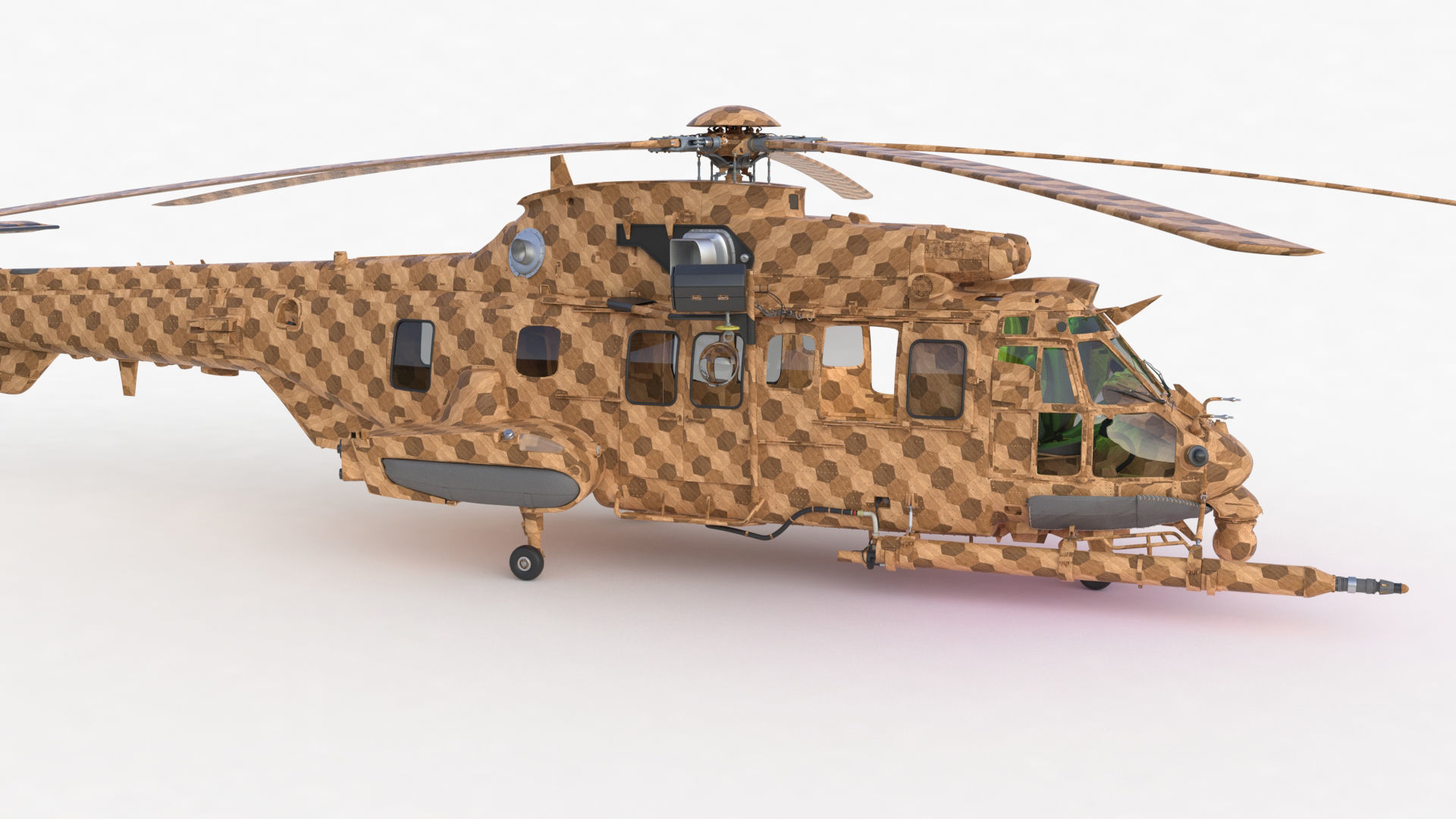 Eurocopter EC 725 Toy Wood 3D model_48