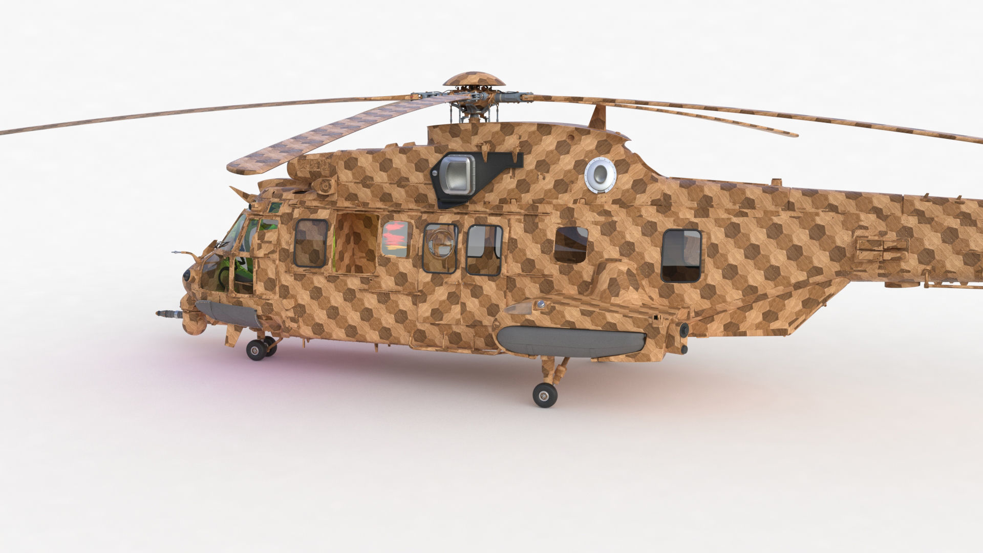 Eurocopter EC 725 Toy Wood 3D model_60