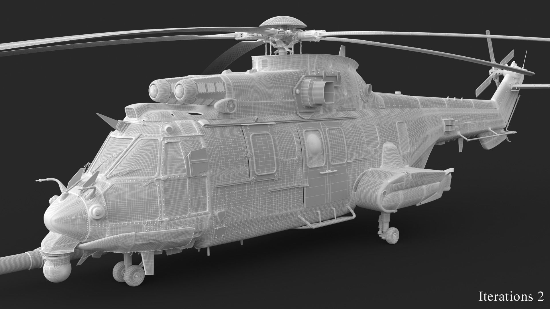 Eurocopter EC 725 Toy Wood 3D model_36