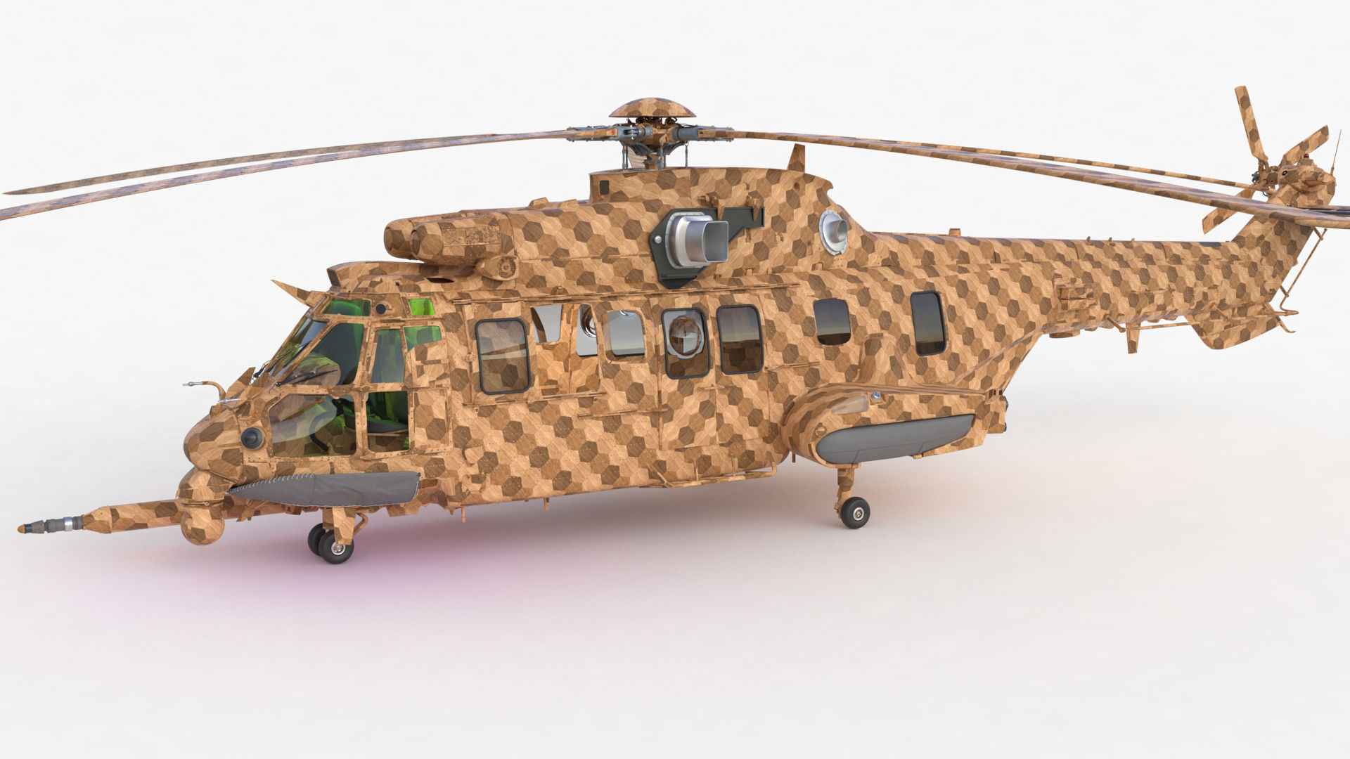Eurocopter EC 725 Toy Wood 3D model_64