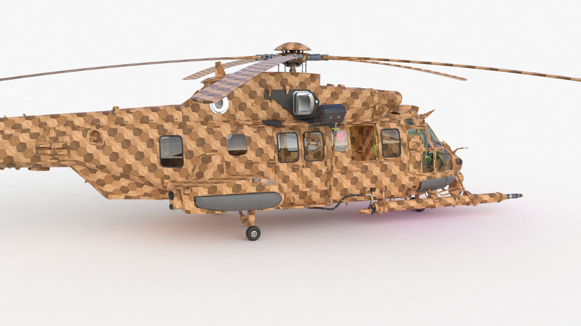 Eurocopter EC 725 Toy Wood 3D model_43