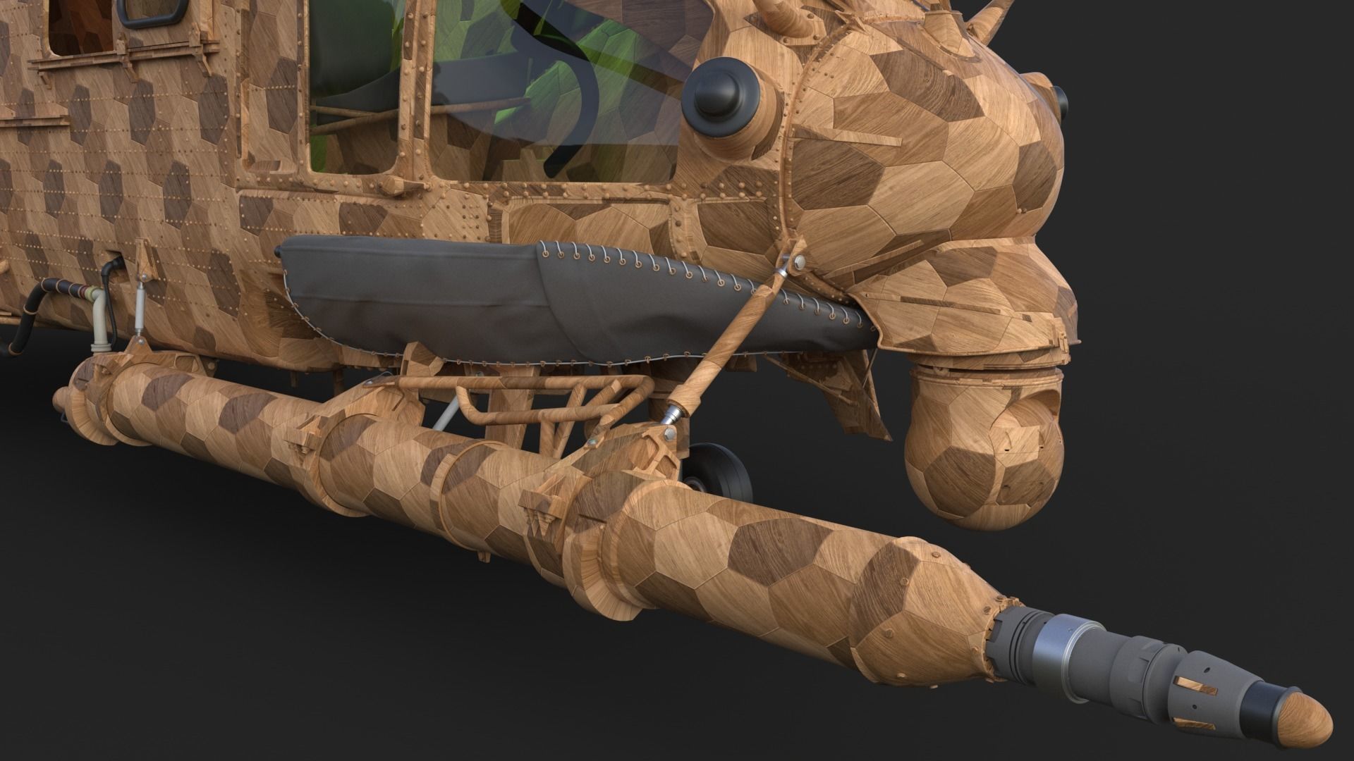 Eurocopter EC 725 Toy Wood 3D model_9