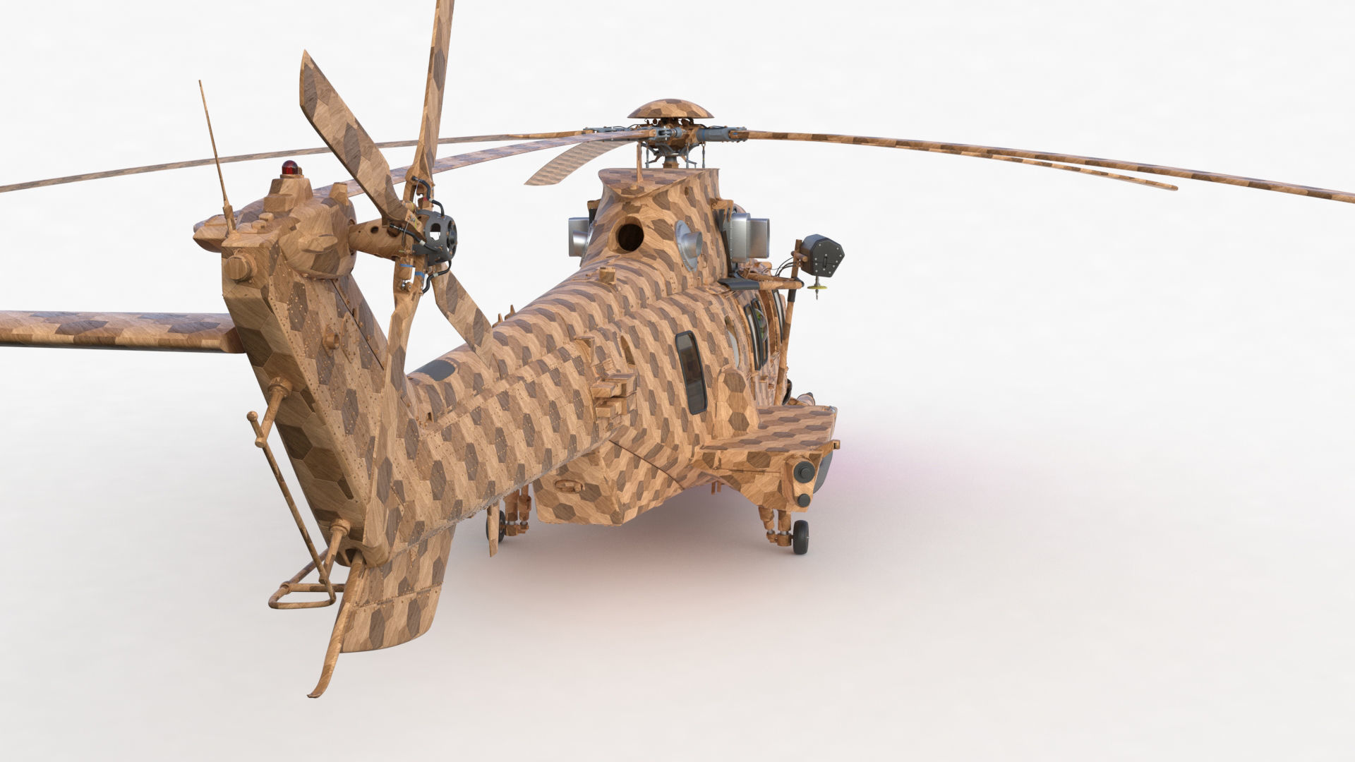 Eurocopter EC 725 Toy Wood 3D model_54
