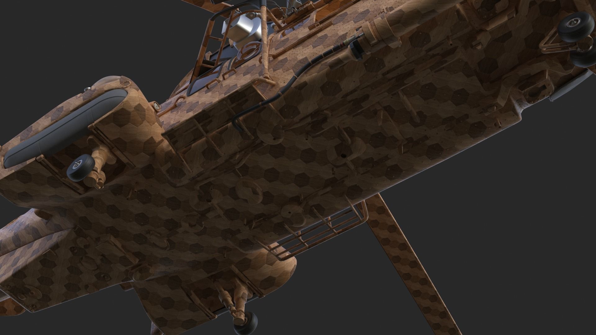 Eurocopter EC 725 Toy Wood 3D model_8