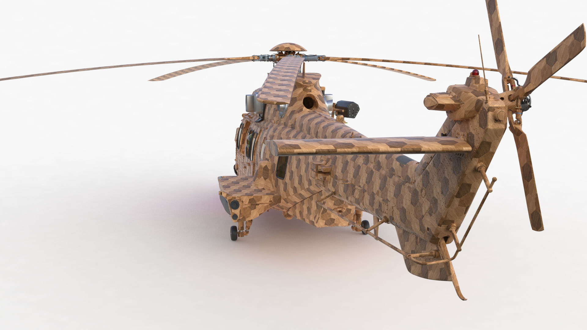 Eurocopter EC 725 Toy Wood 3D model_55